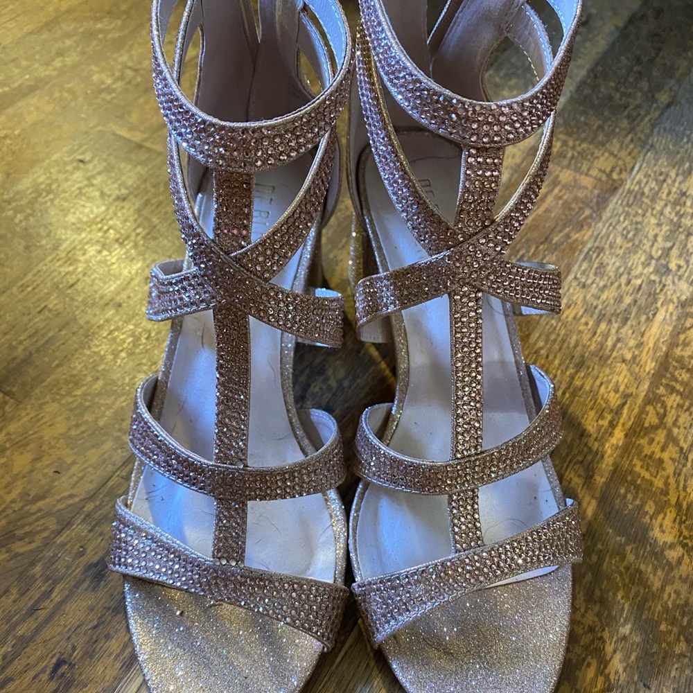 Sparkling rose gold heels!